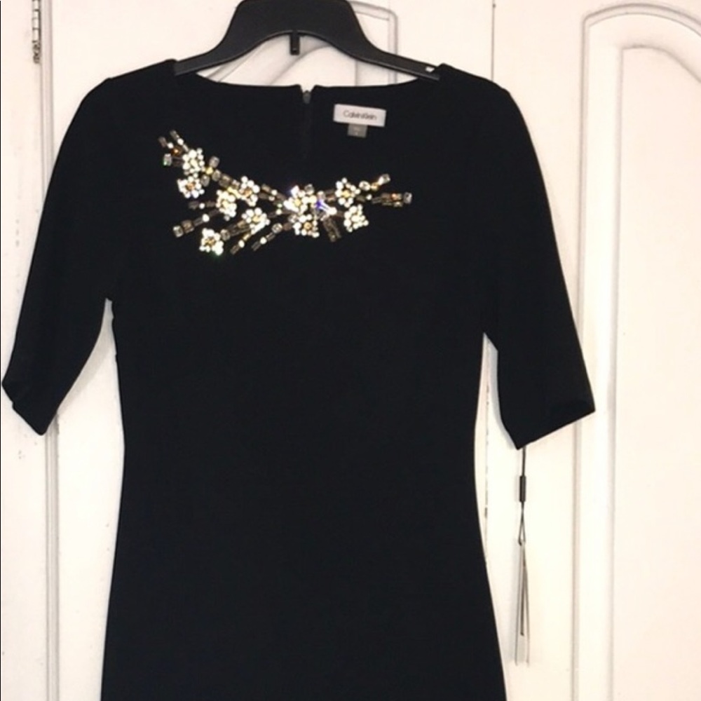 NWT Jeweled Calvin Klein Size 4 Dress